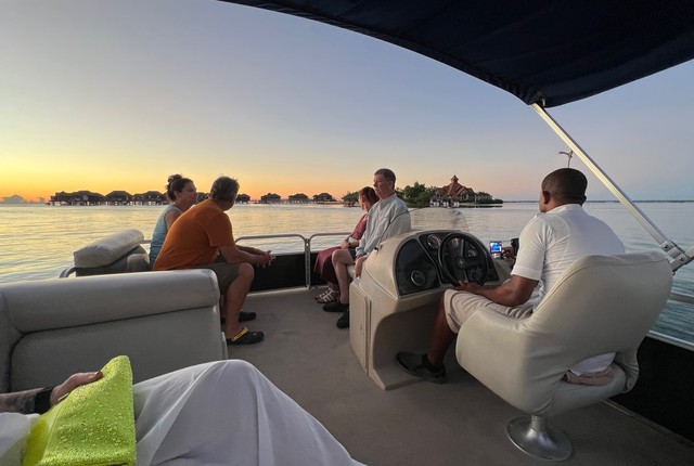 Taking a shuttle to the island