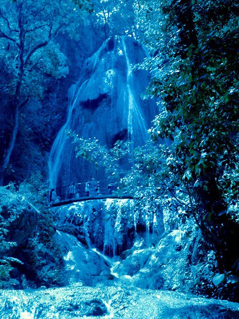 Horse Tail Falls with a blue lens filter