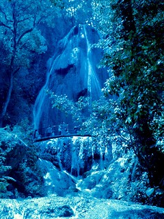 Travel - Horse Tail Falls with a blue lens filter