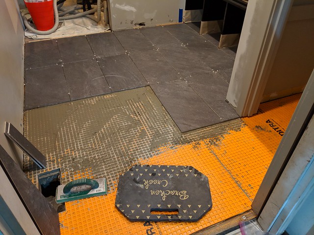 Layin this floor tile