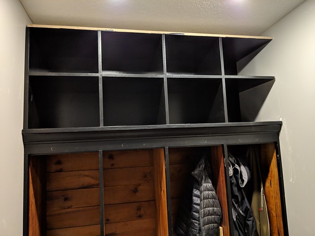 Got the top cubbies in place!