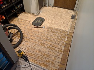 Scraping up all of the old glue was "fun"