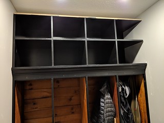 Got the top cubbies in place!