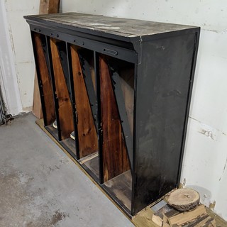 These old lockers have been sitting in the garage for a year and a half... bout ready to turn them into built-ins