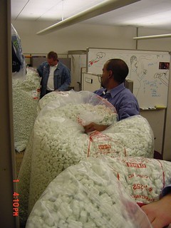 Ru Cheddie - The bags of packing peanuts
