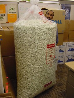 Ru Cheddie - Nehru with the first bag of packing peanuts