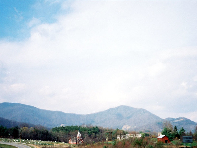 Driving through the mountains