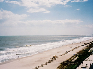 Travel - Looking down the beach from our room
