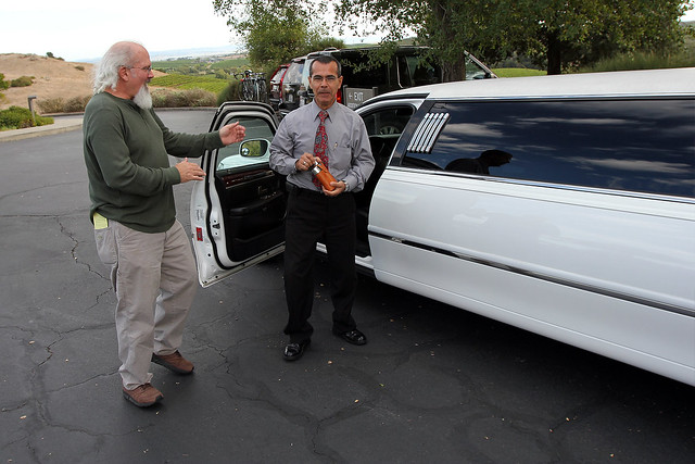Secret drinks from the limo driver