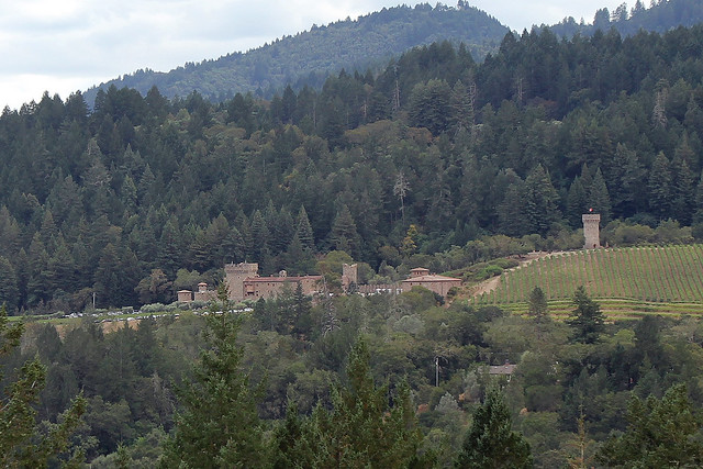 Looking toward Castello di Amorosa from the Sterling Gondola
