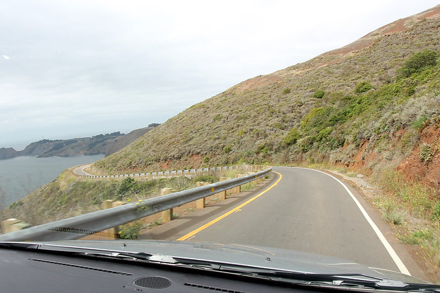 Driving along the coast