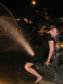 In the fountain