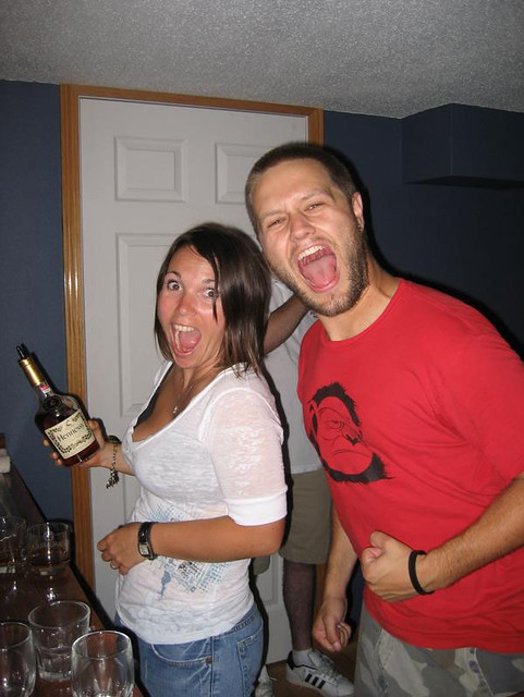 Kari pouring everyone Birthday Hennessey (by Nathan)