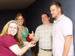 Drinks - They all shared 1 glass of Henny