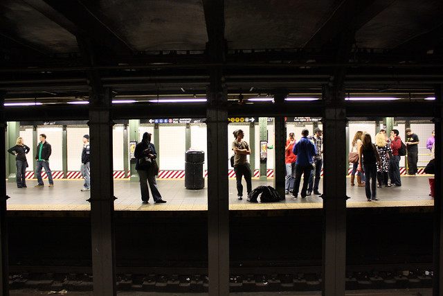Looking across a Subway Station