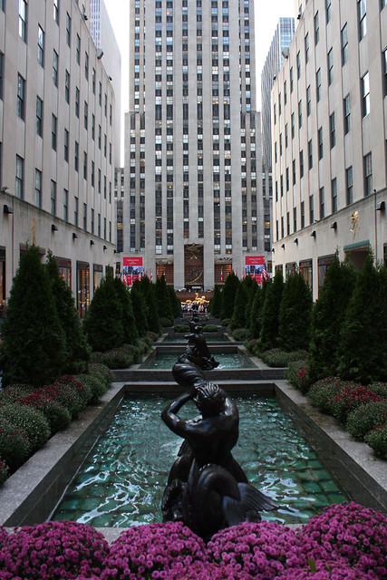 Walking up to Rockefellar Center