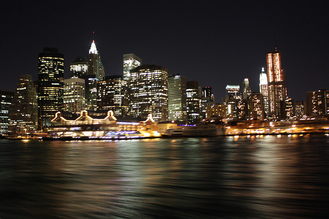 Leaving the city on the ferry