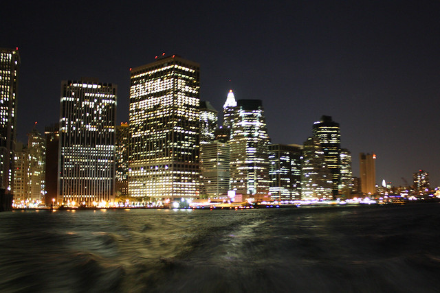 Leaving the city on the ferry