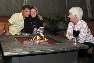 Hanging out in dad's back yard