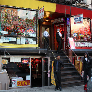 The front of the Indian restaurants