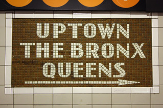 Signs - Uptown. The Bronx. Queens. Subway Sign