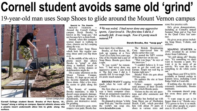 Cedar Rapids Gazette - May, 2001