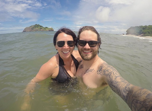 Swimming at Playa Guacalito