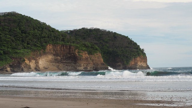Rock faces and waves