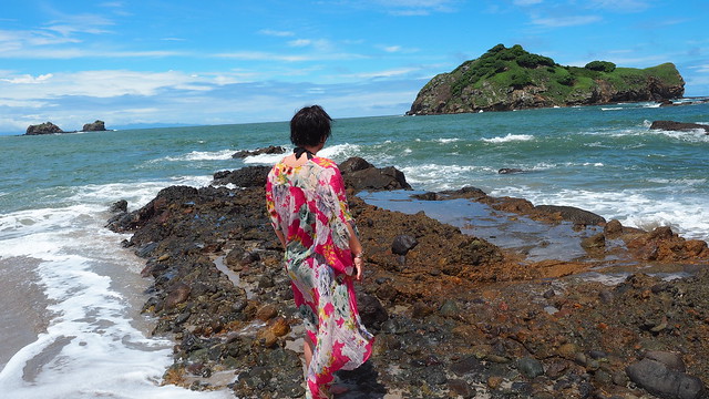 Exploring Playa Guacalito with kari