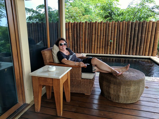 Chillin after we got locked out of our room