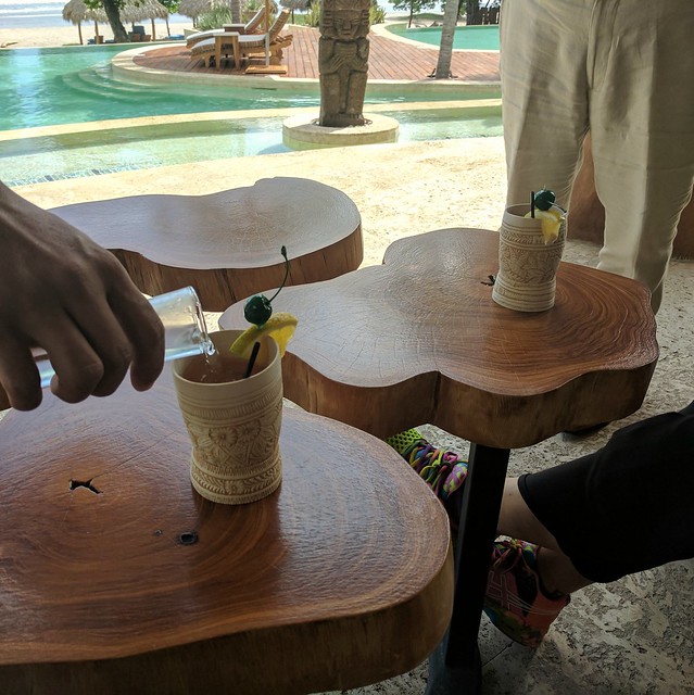 A welcome drink with some Nicaraguan rum