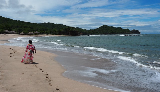 Walking along Playa Guacalito. We had the entire thing to ourselves.