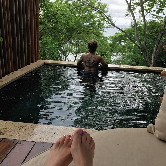 Hangin back at our pool