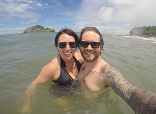 Swimming at Playa Guacalito