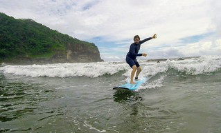 Learned how to surf today