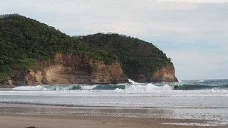 beach - Rock faces and waves