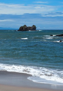 Look out at this crazy little island with what seemed to be tons of vultures circling it.
