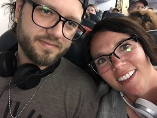 Obligatory, pre-vacation flight selfie