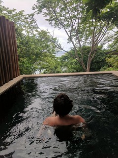 Goin for a dip in our private plunge pool