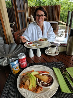 Breakfast on our deck