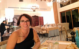 About to have another amazing dinner with this pretty lady