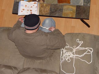 Tony tying the hangman's noose