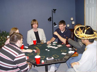 Chuck McGrane - Kevi, Stacy, Cedric, Chuck, Nehru, and Nathan playing poker