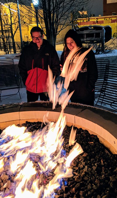 Warmin up by the fire