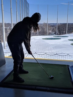 Top golfin in the snow