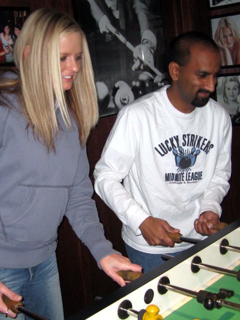 Laura and Nehru Playing Foos