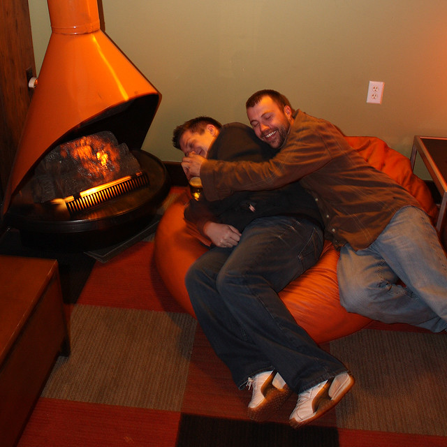 Cuddling by the Fire