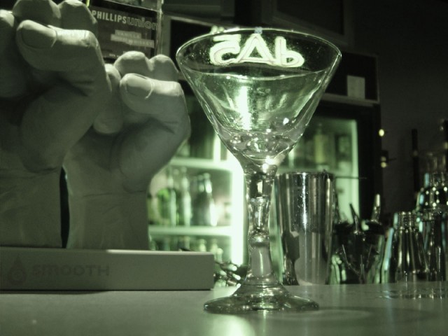 When I punch martinis down your throat the cAb gets blurry