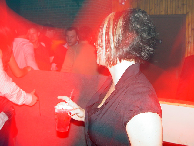 Kari turns away when you test your flash on her