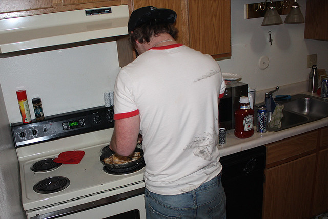 This dude cooked this fish (or maybe it was chicken) the entire time we were there
